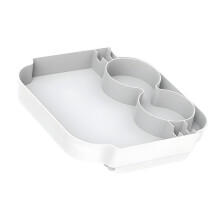 Modifiable Open Air Dining Tray Having 6 Cup Inserts And-White