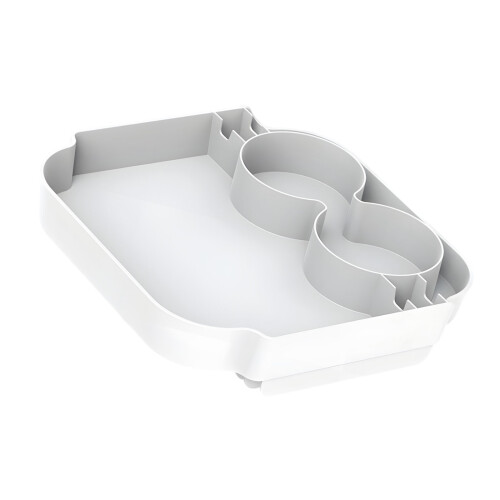 Modifiable Open Air Dining Tray Having 6 Cup Inserts And-White