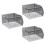 Pack Of 3 Desktop Organizers Box Large Capacity Storage-Clear 1