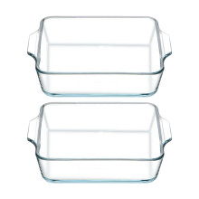 2-teiliges mikrowellengeeignetes Glas-Backformen-Set,-1,3L