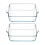 2-teiliges mikrowellengeeignetes Glas-Backformen-Set,-1,3L 1