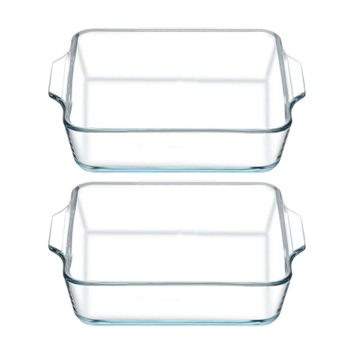 2-teiliges mikrowellengeeignetes Glas-Backformen-Set,-1,3L