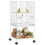 PawHut PawHut Bird Cage Detachable with Rolling Stand White 2