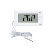 Wasserdichtes Kochtemperaturmessgerät 304, Metallsensor,-Weiß