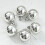 Christmas Tree Ball Pendant Silver Electroplated 6pcs 2