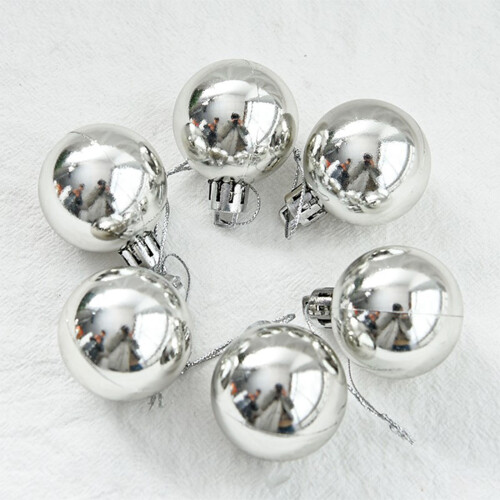 Christmas Ball Ornaments Set – Silver Electroplated 1