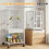 PawHut PawHut Bird Cage Detachable with Rolling Stand White 5