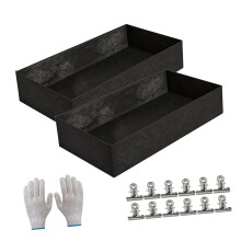 Robustes Gartenbeet-Einlagen-Set mit Clips für die-Quadrat