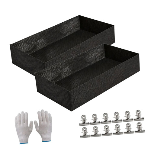Robustes Gartenbeet-Einlagen-Set mit Clips für die-Quadrat