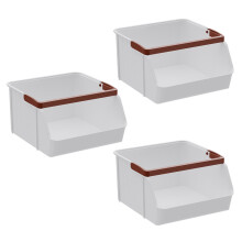 Set mit 3 vielseitigen Aufbewahrungslösungen für den-Weiß