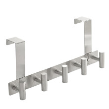 Moderner, gebogener T-Bar-Türhaken mit rutschfester-Silber