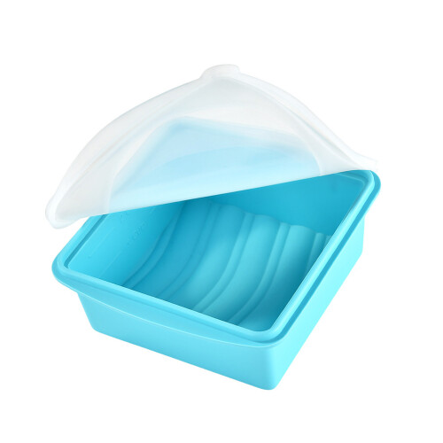 Auslaufsicherer Vorbereitungsbehälter aus Elastomer, sicher-Blau