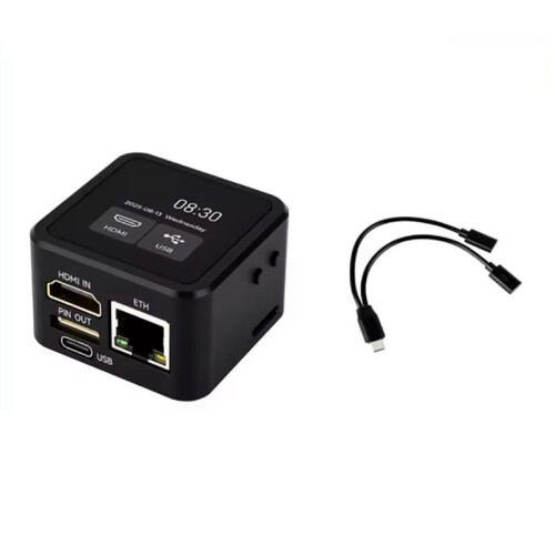 PicoKVM IP KVM Remote Management Tool with 1.54 InchTouchscreen Display for Remote Server Access and Device Control