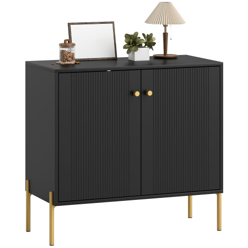 Homcom HOMCOM Modern Sideboard Buffet Cabinet with Fluted Doors, Coffee Bar Cabinet 1
