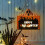 Décoration de porte citrouille en bois, LED multicolore 2