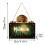 Décoration de porte citrouille en bois, LED multicolore 3