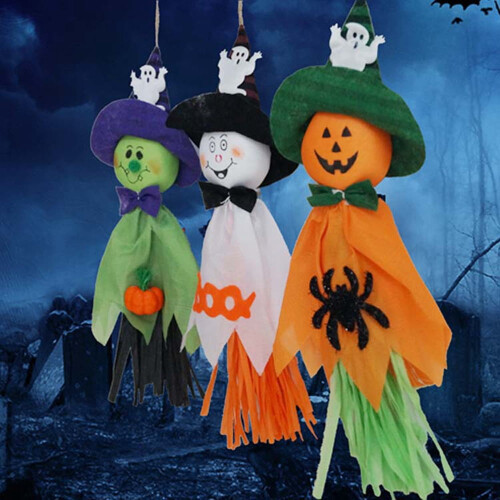 Hangende spookdecoraties 35x16cm Set van 3 1