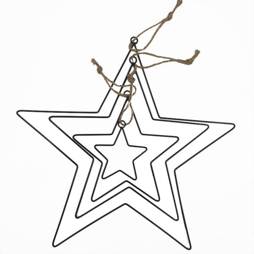 Pentagramformede kransringer DIY-kransstøtte Jerngirlanderramme Rekvisitter E 1