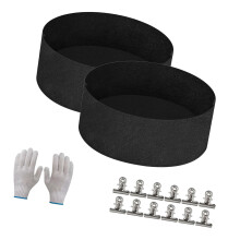 Heavy Duty Garden Bed Liner Set With Clips For Flower-round
