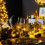 Conjunto de 2 velas de LED decorativas de Natal, douradas. 5