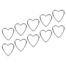 Pack Of 10 Dream Catcher Metal Rings Heart Shaped-50mm