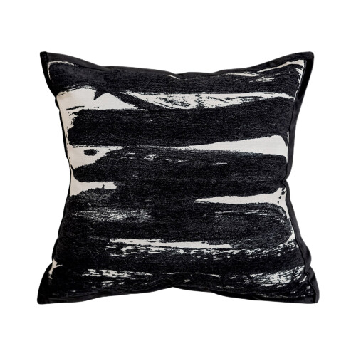 Black Chenille Sofa Pillow 45 x 45 cm 1