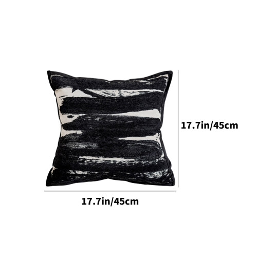 Black Chenille Sofa Pillow 45 x 45 cm 2