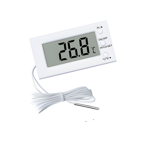 Waterproof Cooking Temperature Gauge 304 Metal Sensor-White
