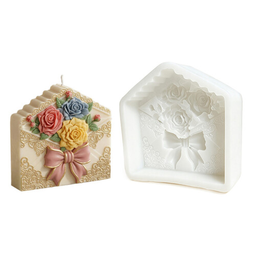 Creative Heart Shape Rose Candle Mould For Handmade Art
