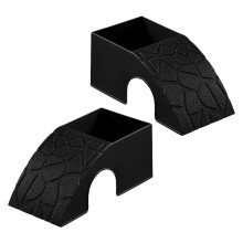 2Pcs Small Animal Hideouts Cave House for Terrarium-black