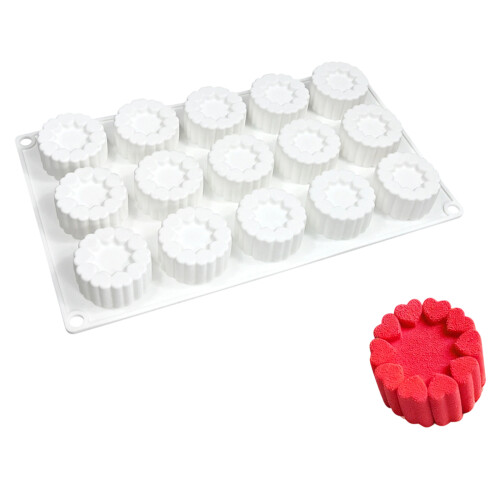 Heart Shape Silicone Mousses Cake Molds For Romantics-15