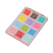 Washable Ink Pad Set For Toddlers Featuring Cute- 12 Colors