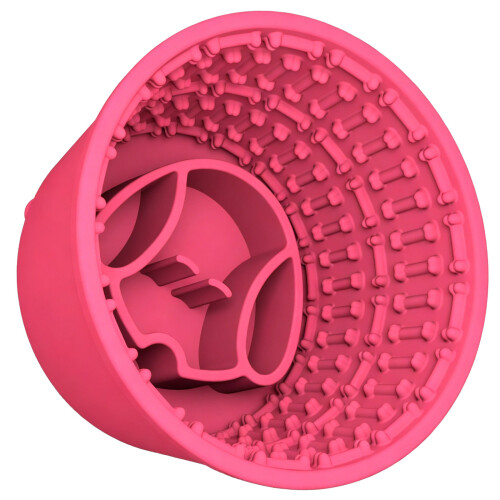 Pet Slow Feeder Dog Lick Bowl With Raised Pattern To-True red