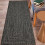 Braided Print Runner Rug Dark Grey 2 ft x 6 ft 2