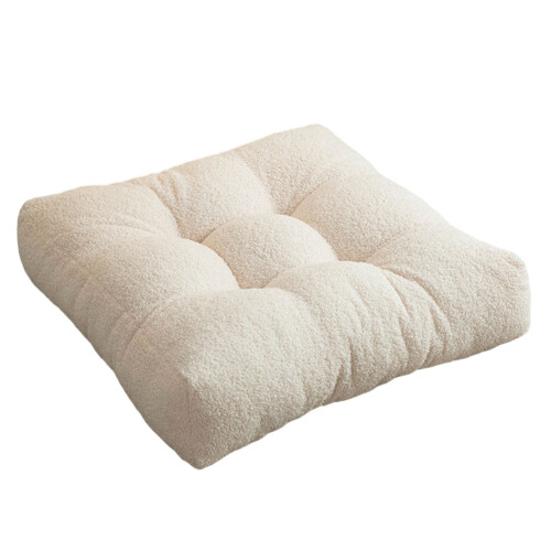 Dickes Sitzpolster aus künstlicher Lammwolle,-beige1 45cm
