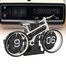 Reloj de dígitos deslizantes estilo bicicleta 2 x AA 20.3x7x13 cm Blanco