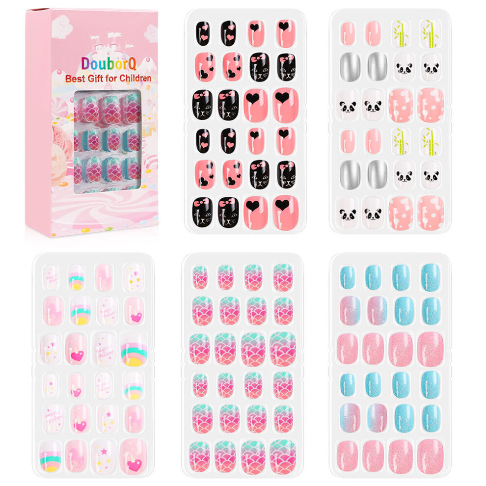 (NT30-3) 120 pieces of children's nail polish cute children's manicure fake nail polish set