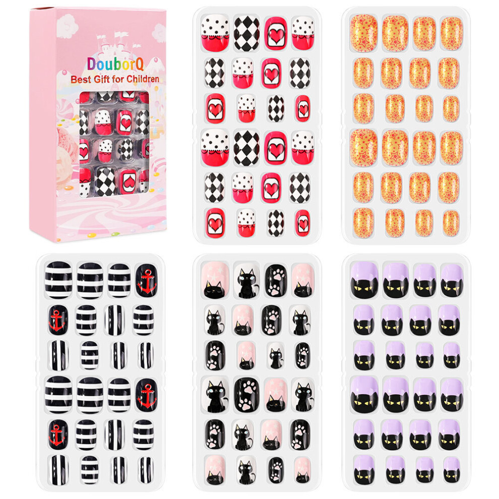 (NT30-11) 120 pieces of children's nail polish cute children's manicure fake nail polish set