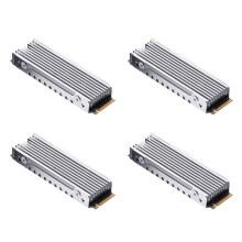 4X M.2 2280 NVMe Dissipatore di Calore M.2 SSD Dissipatore di Calore Dissipazione nel Alluminio con Pad Termico per SSD M2 2280 Argento