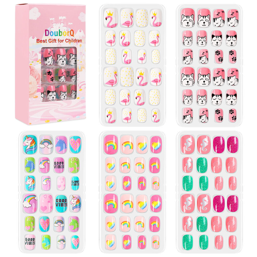 (NT30-8) 120 pieces of children's nail polish cute children's manicure fake nail polish set