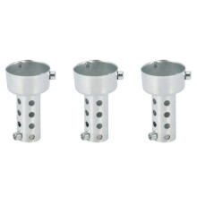 3X Silencieux D'ÉChappement de Moto en Argent, Silencieux D'Insertion de Silencieux DB Killer 45Mm X 80Mm
