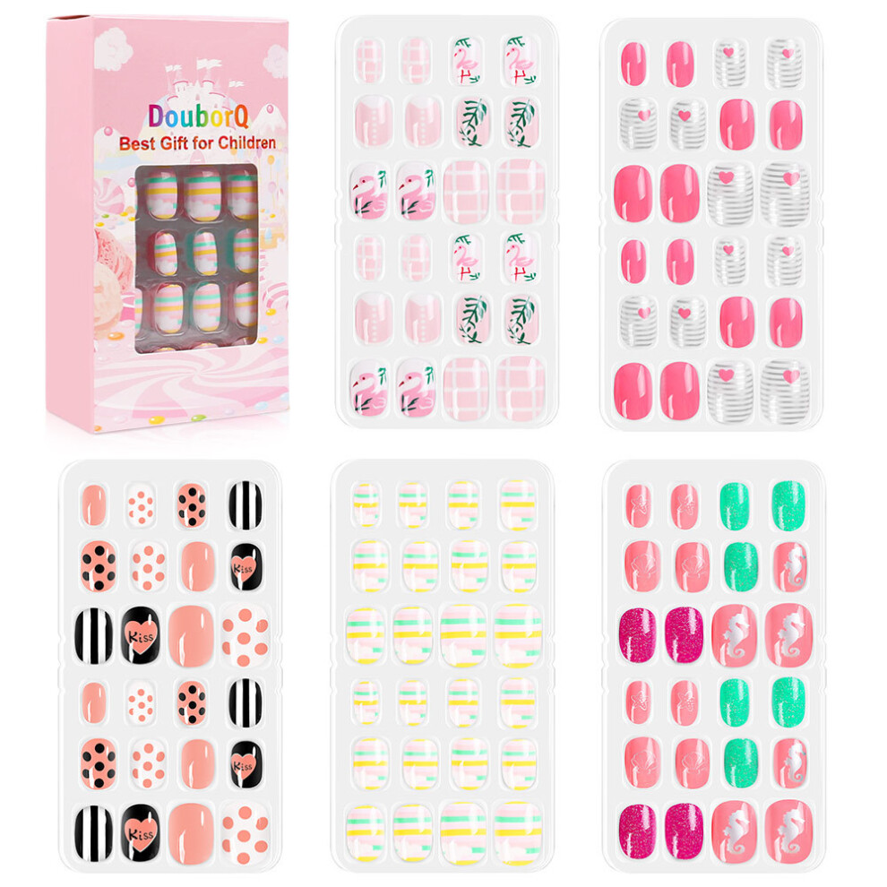 (NT30-1) 120 pieces of children's nail polish cute children's manicure fake nail polish set