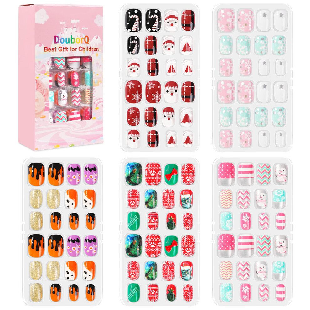 (NT30-10) 120 pieces of children's nail polish cute children's manicure fake nail polish set