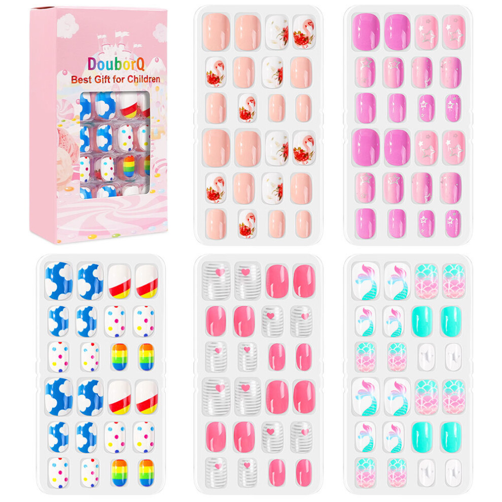 (NT30-13) 120 pieces of children's nail polish cute children's manicure fake nail polish set