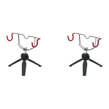 2X Supporto Portatile per Canna da Pesca Sul Ghiaccio, Angolo Regolabile, Antiscivolo, Facile Installazione, Supporto per Canna da Pesca un Doppia