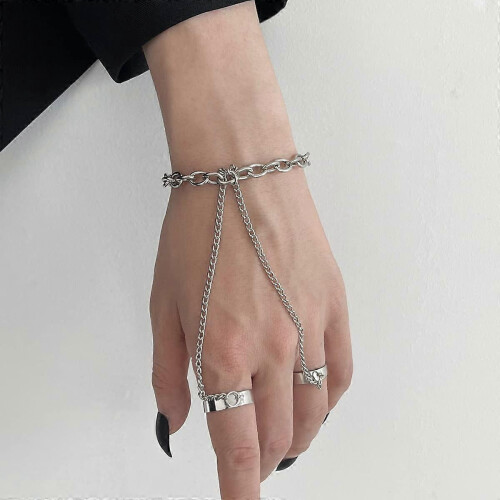 Βραχιόλι Δαχτυλίδι Αλυσίδα Χειρός Boho Ρυθμιζόμενα Βραχιόλια Σκλάβων για Γυν 2