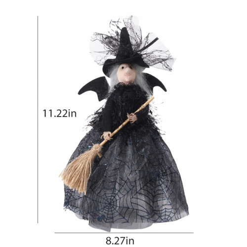 Halloween Witch Doll Ornament for Tree Top or Desk 2