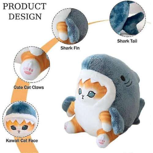 (Γάτα Καρχαρία, 20 εκ.) Λούτρινο καρχαρίας, λούτρινο ζωάκι καρχαρία, 20 εκ. λούτρ 2