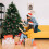 Red Plaid Cloth Bag 8cm Foam Tree Hanging Decoration 4