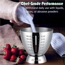 Cocktail Measuring Jigger for Bartending with Graduated Markings 1 Oz to 6oz,Stainless Steel Shot Measure Cup Pack of 2